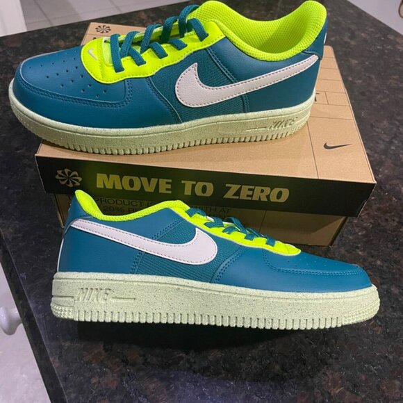 NIKE FORCÉ 1 CRÁTER BRIGHT SPRUCE/PHANTON SIZE 3Y - Picture 13 of 14